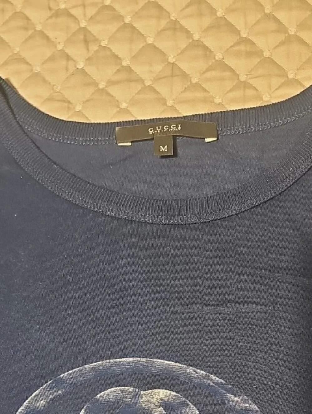 Gucci Men’s Blue Short-Sleeve Logo Tee